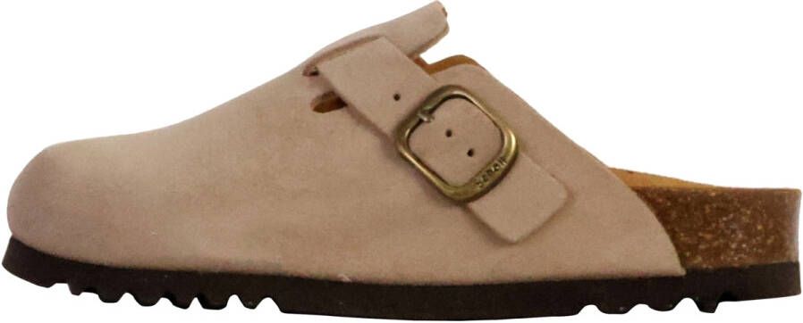 Scholl Klomp Women Fae Suede Sp Dark Beige
