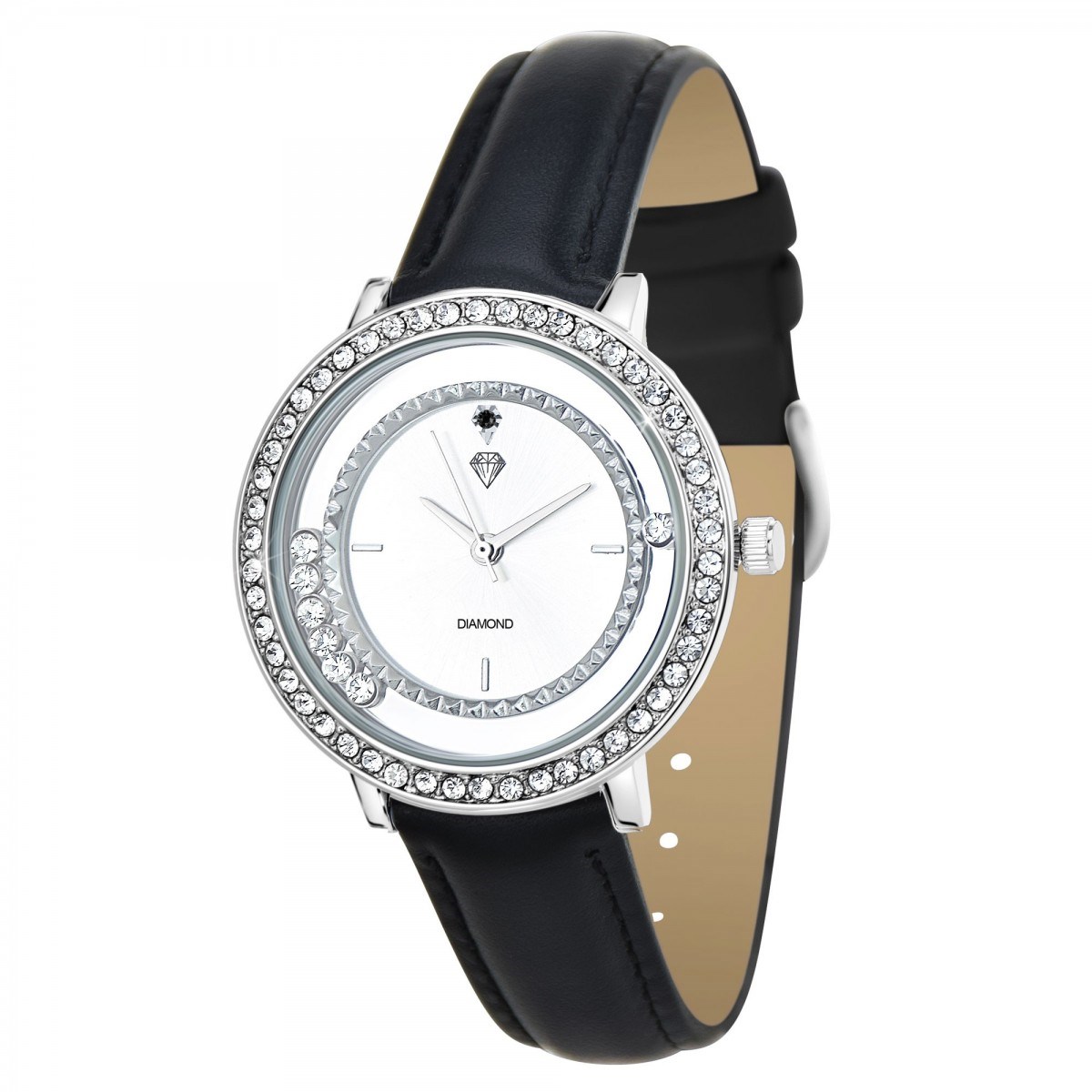 Montre élégante Loane SC Crystal ornée d'un véritable diamant