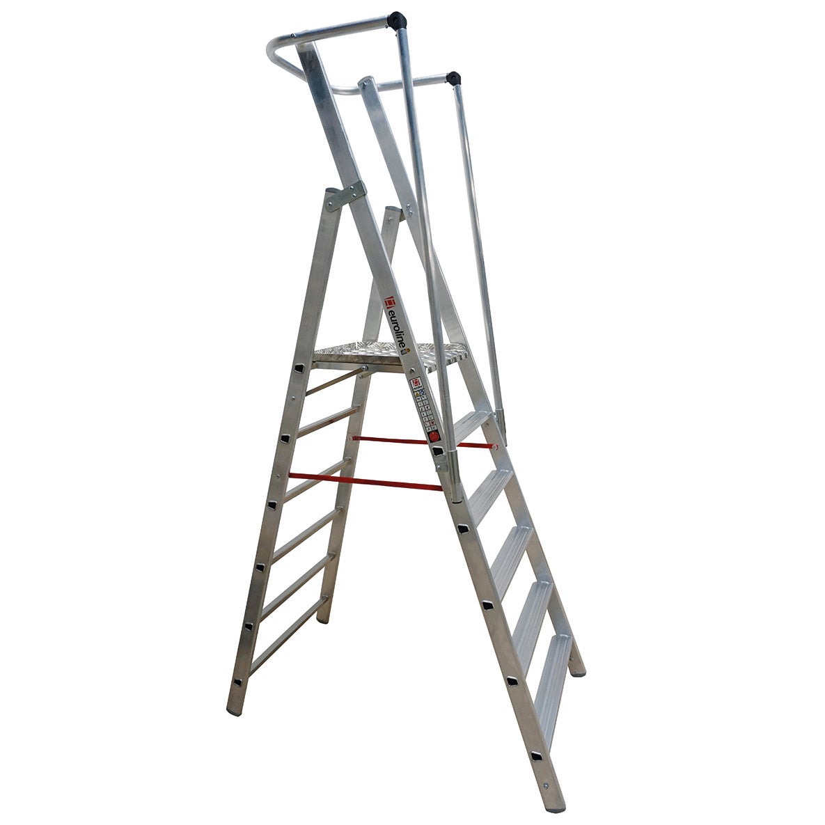 Euroline Workline 2267706 Lichtgewicht trap met groot staplatform, 6 treden
