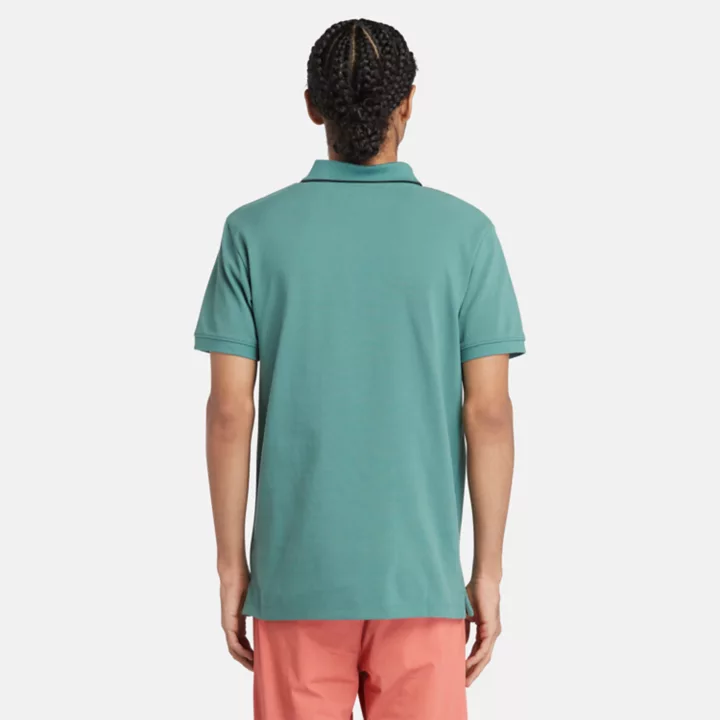 Polo à col imprimé Millers River pour homme en pin maritime