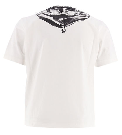 C.P. Company T-Shirt - Gaze White m. Schwarz