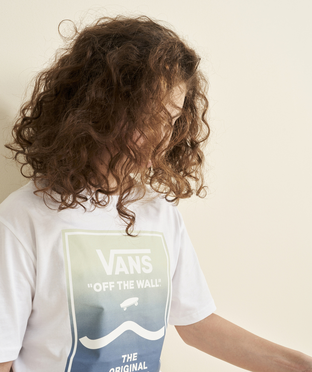 VANST-SHIRT GARÇON EN COTON BLANC AVEC LOGO PRINT BOX