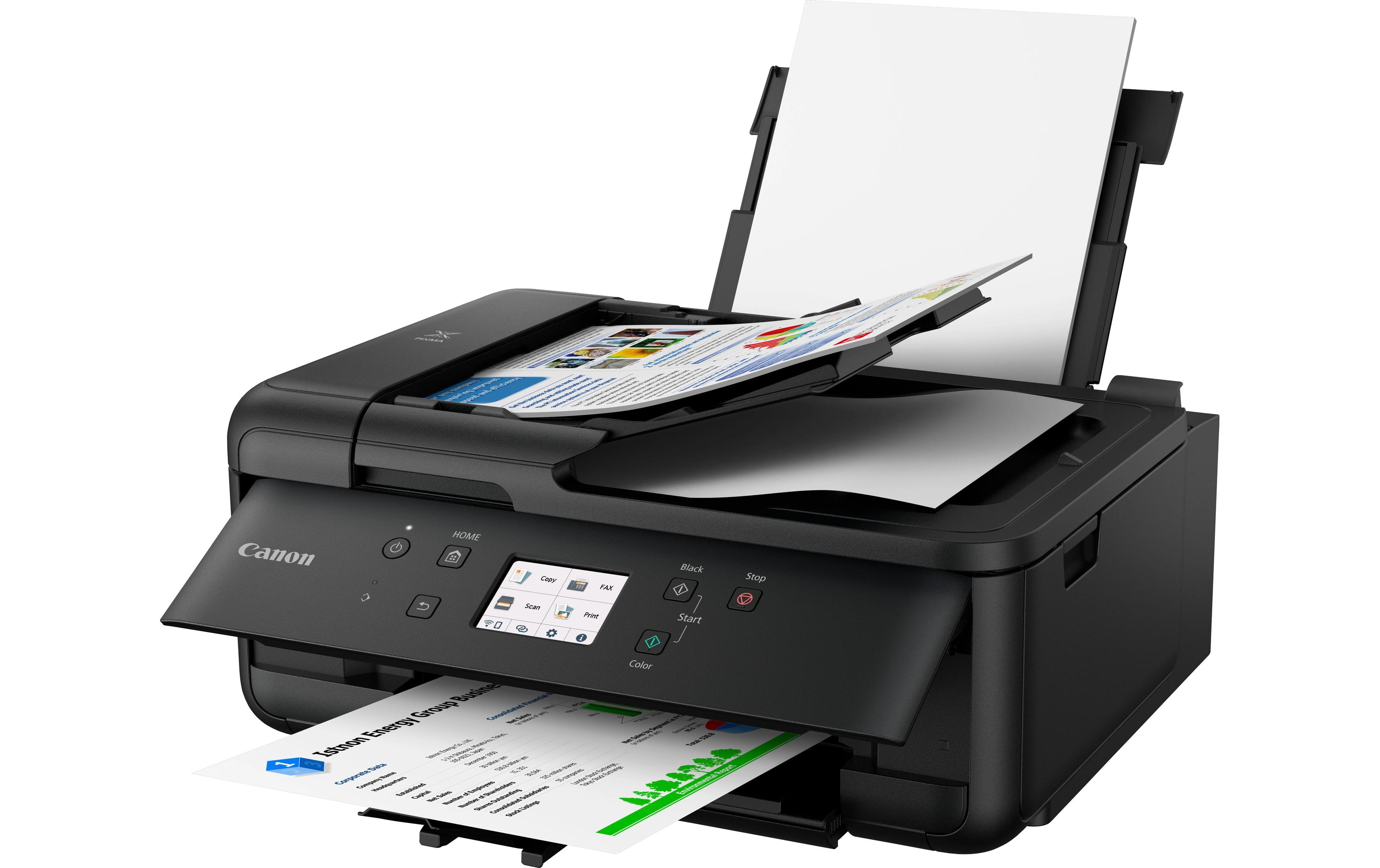 Multifunktionsdrucker PIXMA TR7650<br>4-in-1-Multifunktionssystem mit 5 separate Tintenpatronen