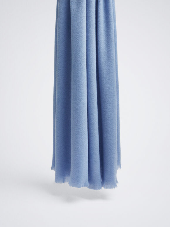 Pashmina feita com materiais reciclados - Azul