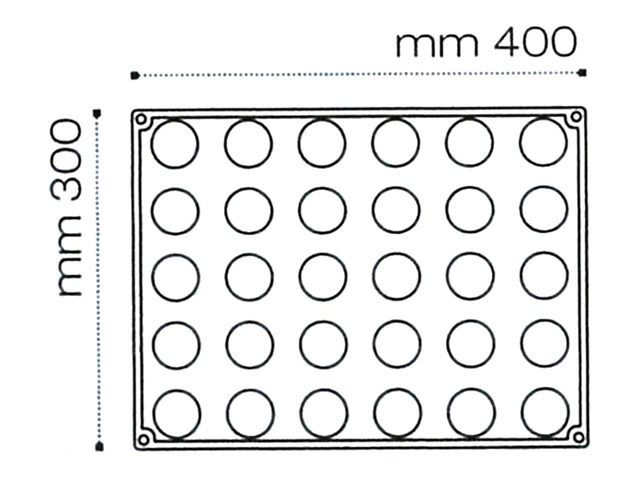 Moule silicone Pavoflex - 30 Planet mignon - 40 x 30 cm - Pavoni