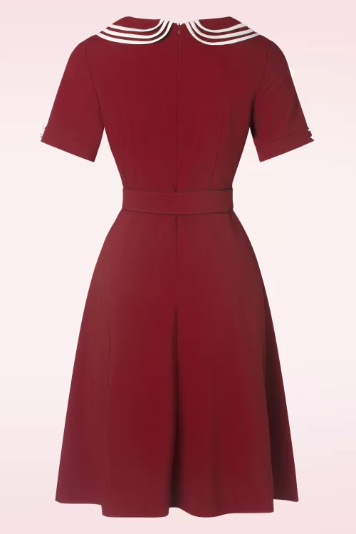Vixen Layered collar jurk in rood