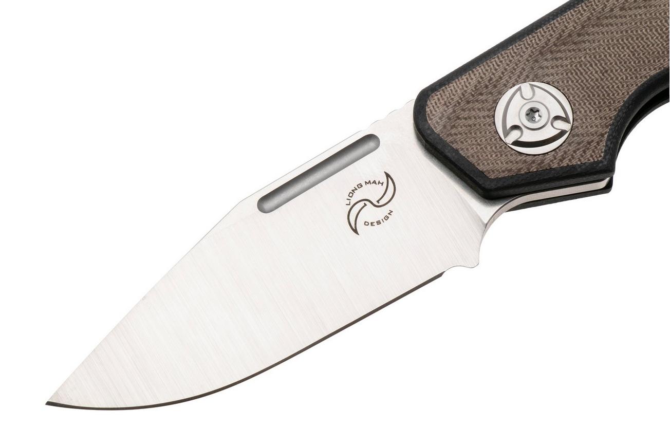 Liong Mah Traveller Clippoint Green Canvas Micarta zakmes