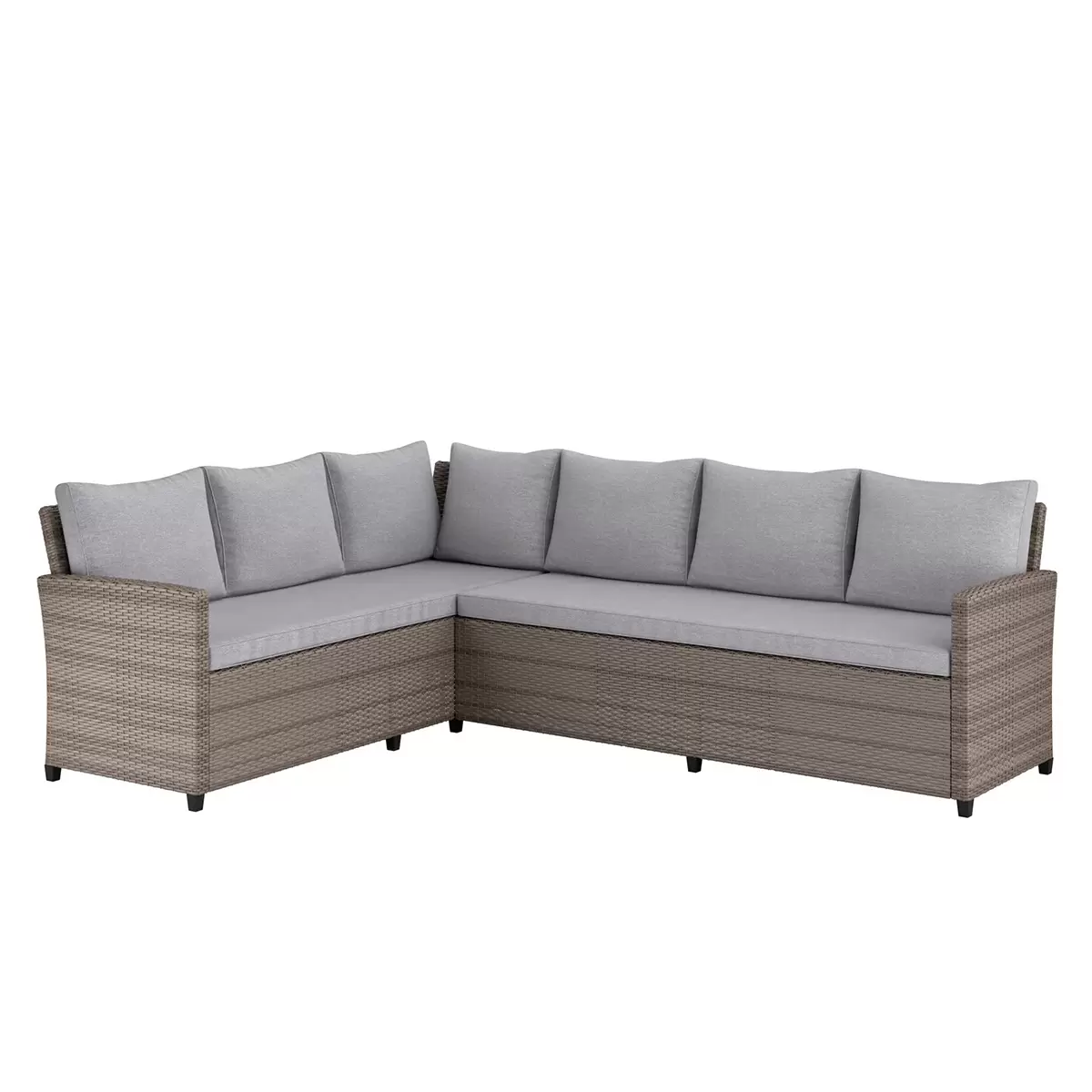 Beldano Loungegarnitur Porto new 5-teilig links braun,grau