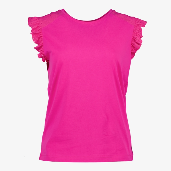 TwoDay dames top roze met vlindermouwen