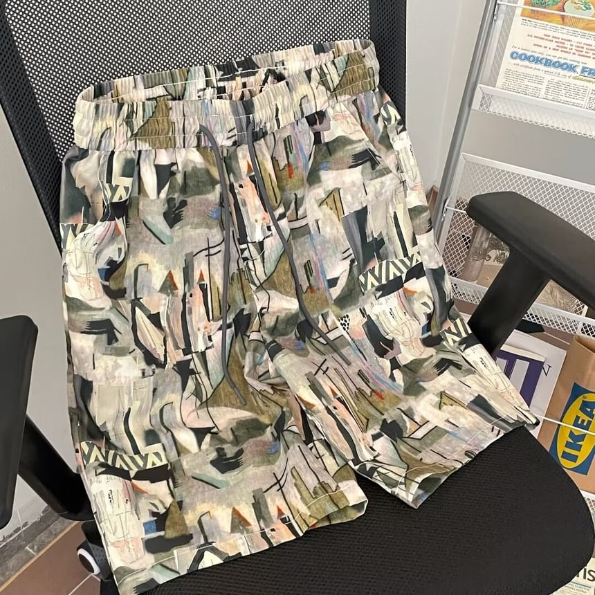 Zoslane - Shorts met trekkoord en print