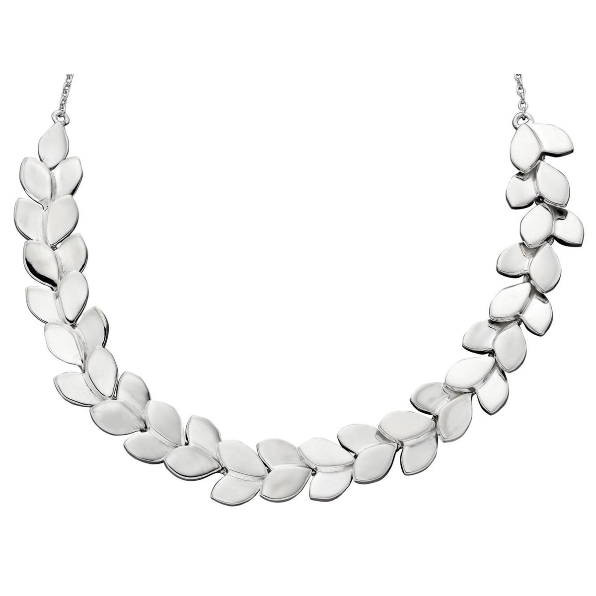 Collier feuille de laurier en argent 925/1000