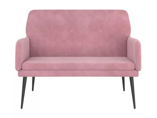 Banc Rose 108x79x79 cm Velours