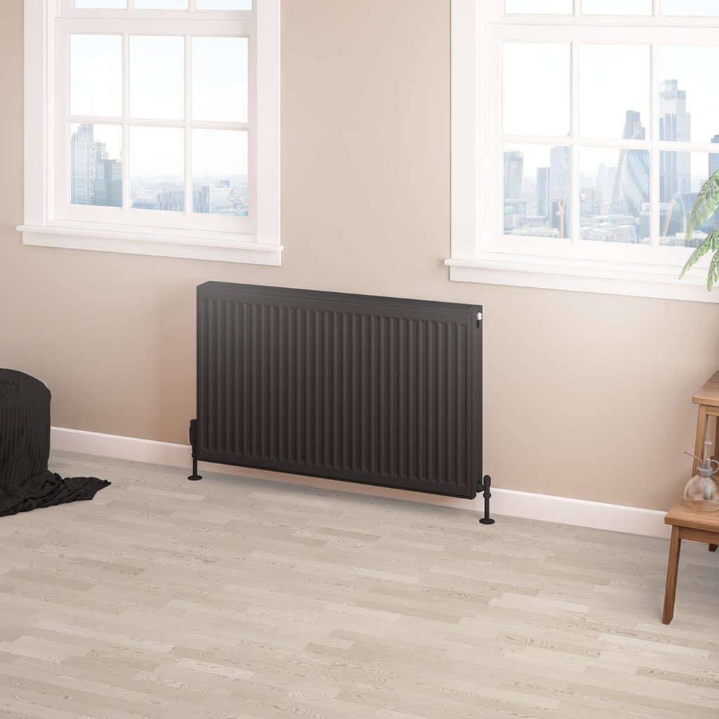 Eastbrook Type 22 paneelradiator 100x60cm 2074W zwart mat
