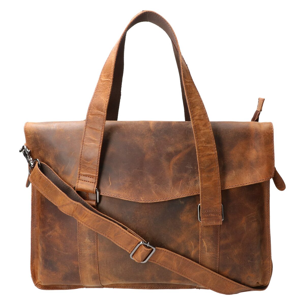LD Lederwaren Schoudertas Hunter Bruin