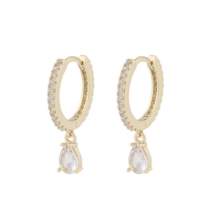 Snö Of Sweden River Ring Pendant Earring Gold/Clear