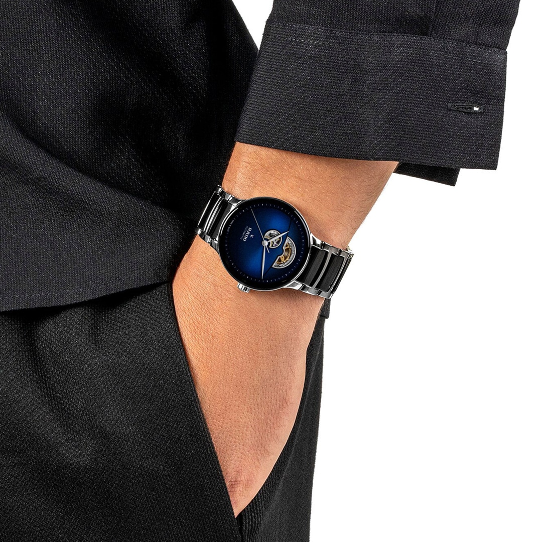 Rado Centrix L Automatik Open Heart Blau