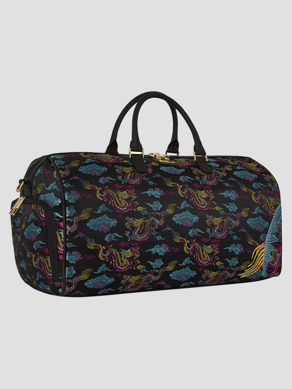 Sprayground Embroidered Dragons Duffle Travel Bag embroidered dragon