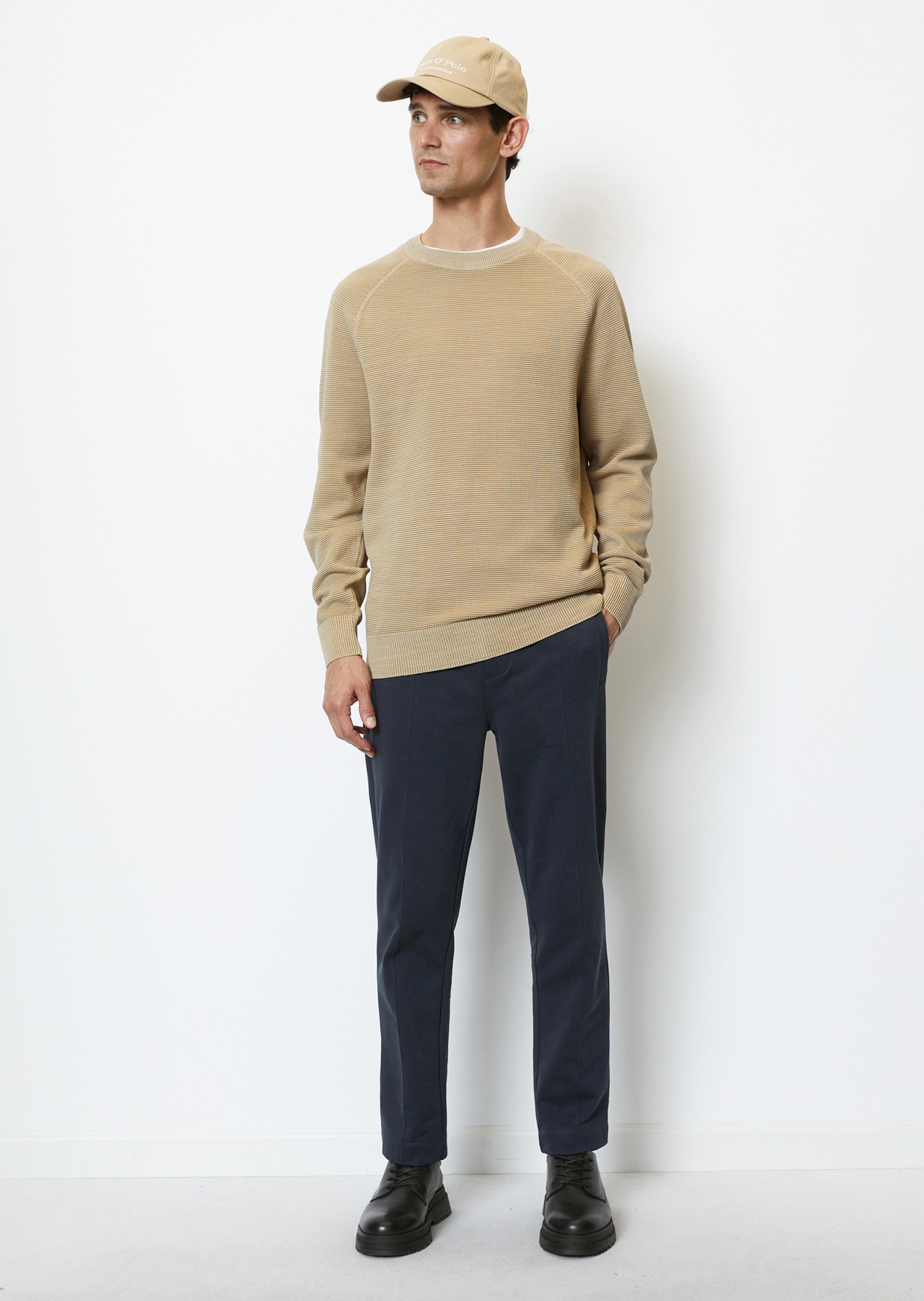 Pullover regular mit feiner Ottoman-Struktur