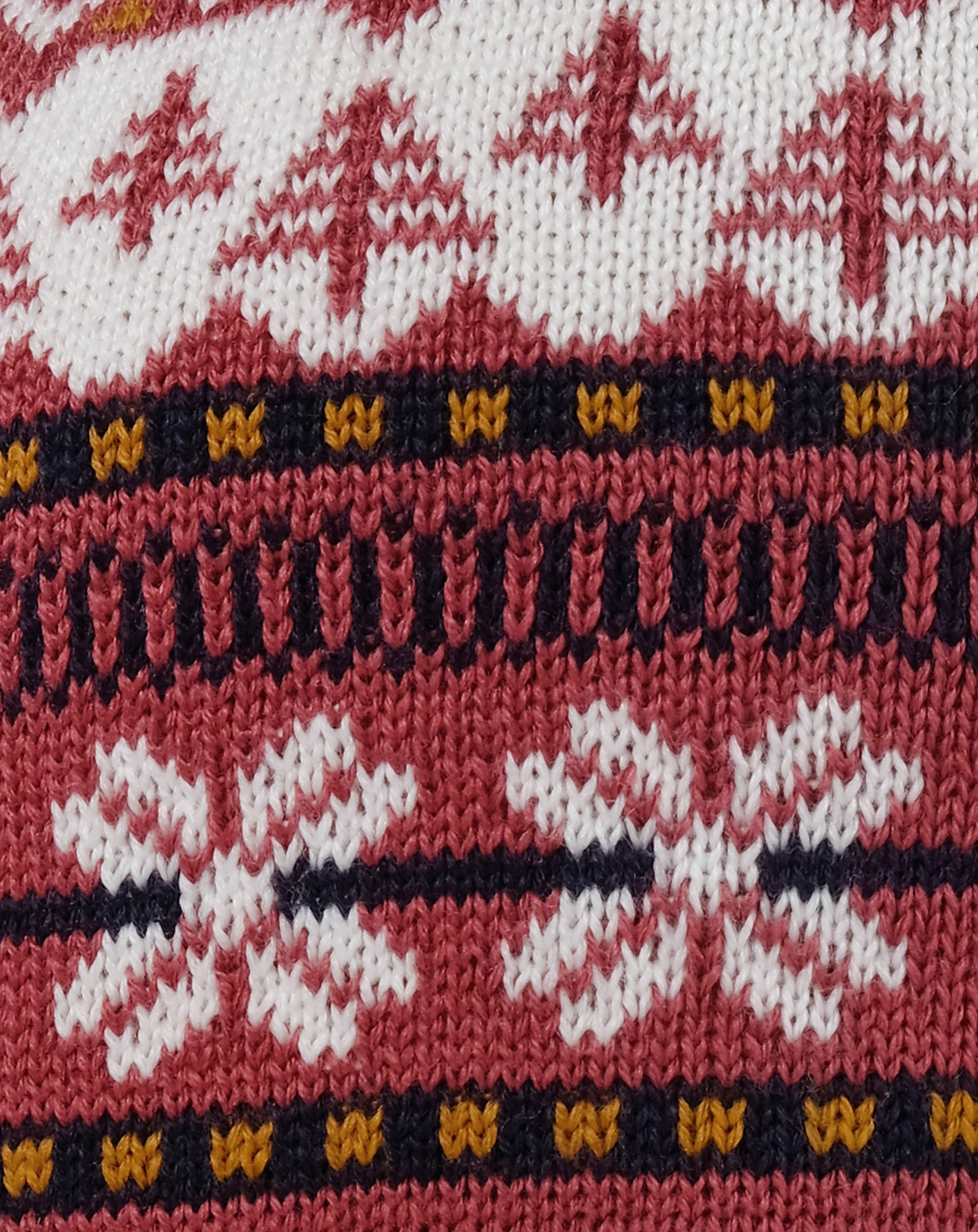 Bommel-Mütze NORWEGER mit Wolle in rosewood