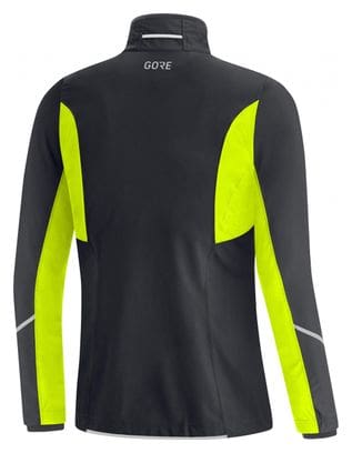 Veste coupe-vent Running Gore Wear R3 Partial Gore-Tex Infinium Femme Noir/Jaune fluo
