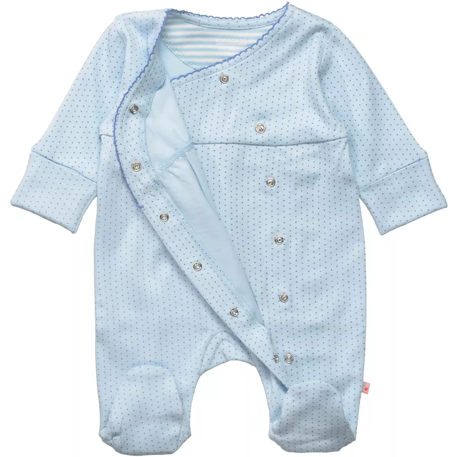 Staccato Overall soft blue dot gemustert