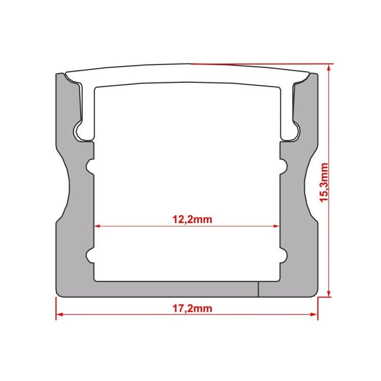 JB systems Flexi LED II alu profile hoog opbouw 15mm