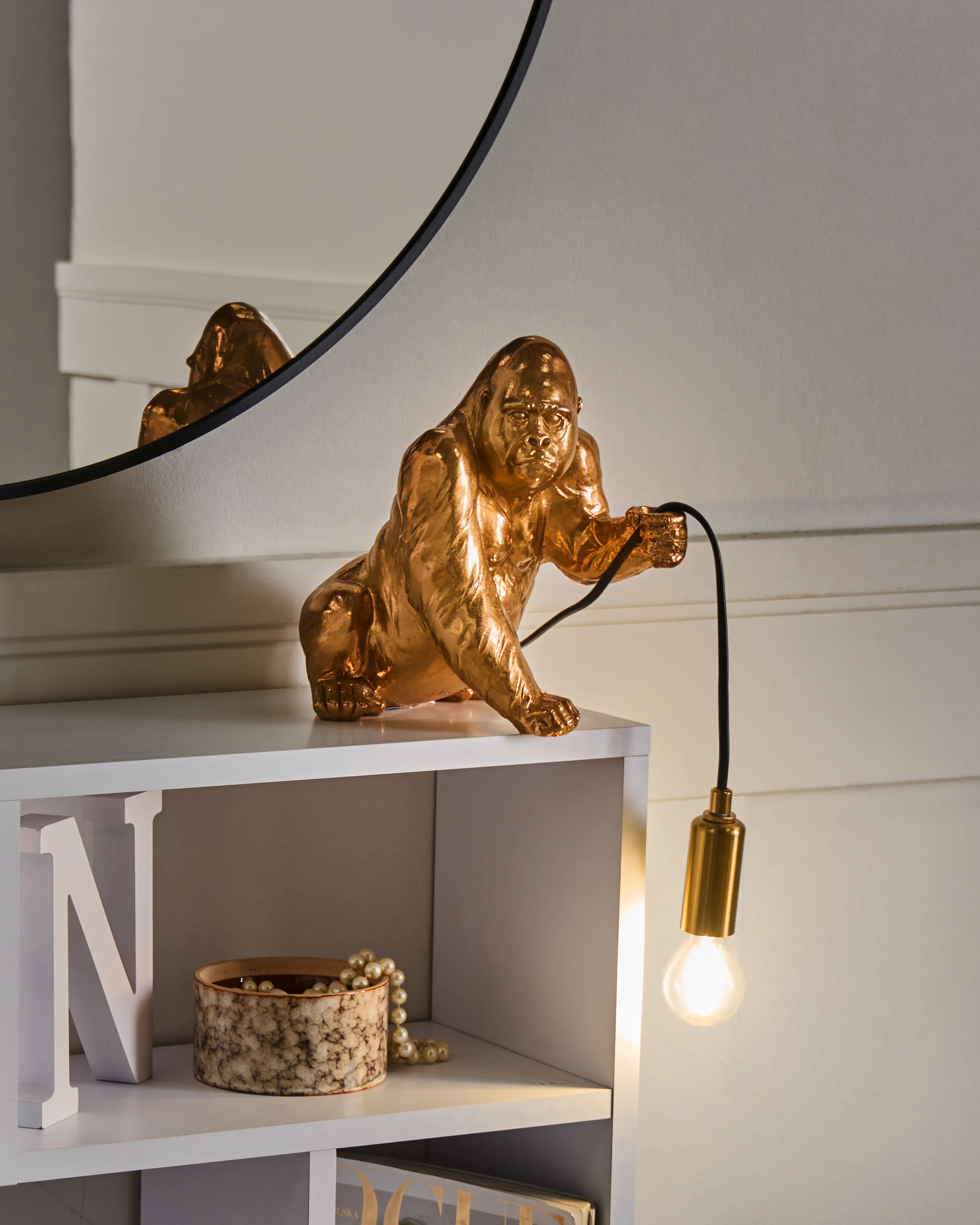 Tafellamp Gorilla HARAMBE Goud