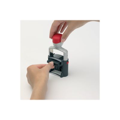 Trodat Professional 5430 - Tampon dateur métallique + 2 lignes de texte personnalisables - zone d'impression 41 x 24 mm