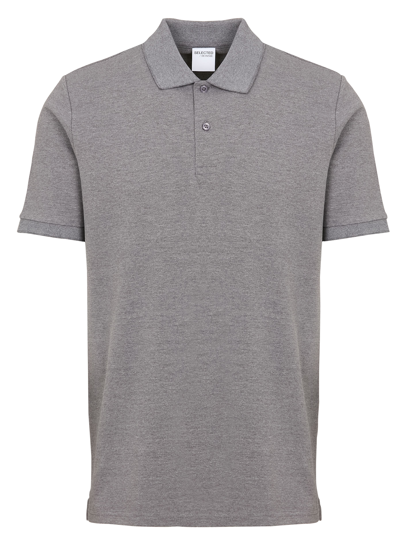 ATLAS - Polo à manches courtes en coton bio mélangé | Gris