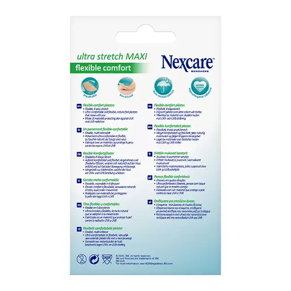 Nexcare™ Flexible Comfort Ultra Maxi 50 mm x 101 mm - Pacote com 5 unidades