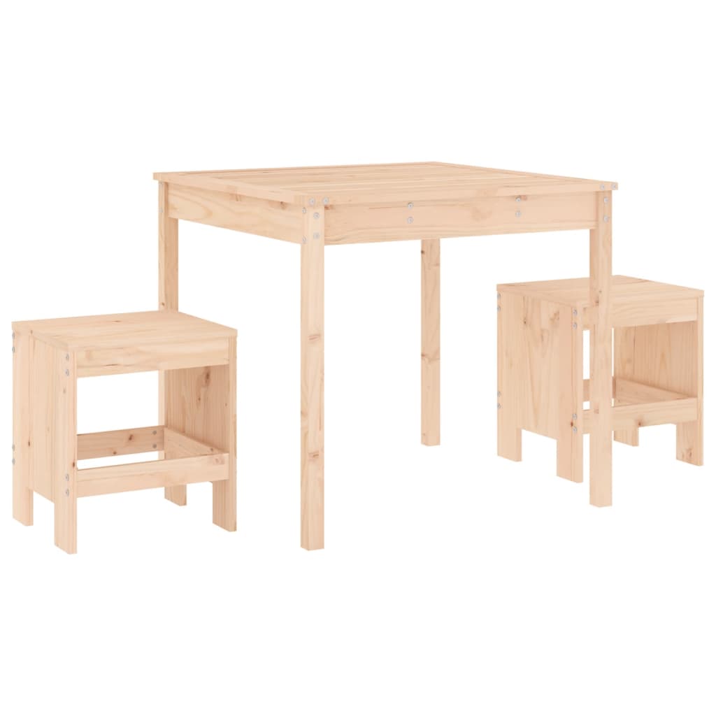 Ensemble de bistrot de jardin 3 pcs bois de pin massif