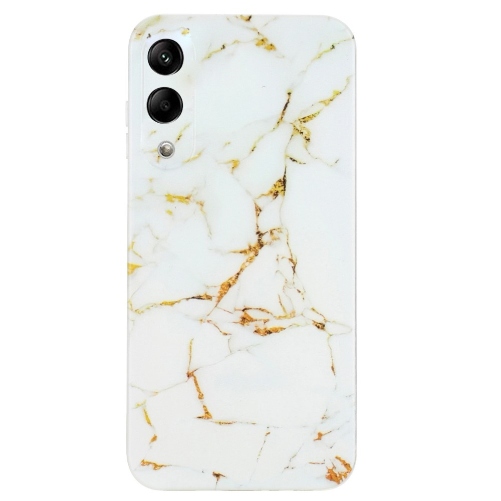 Samsung Galaxy S25 Edge Gummi Case Hülle Ultra Thin Marble Marmor - Weiss