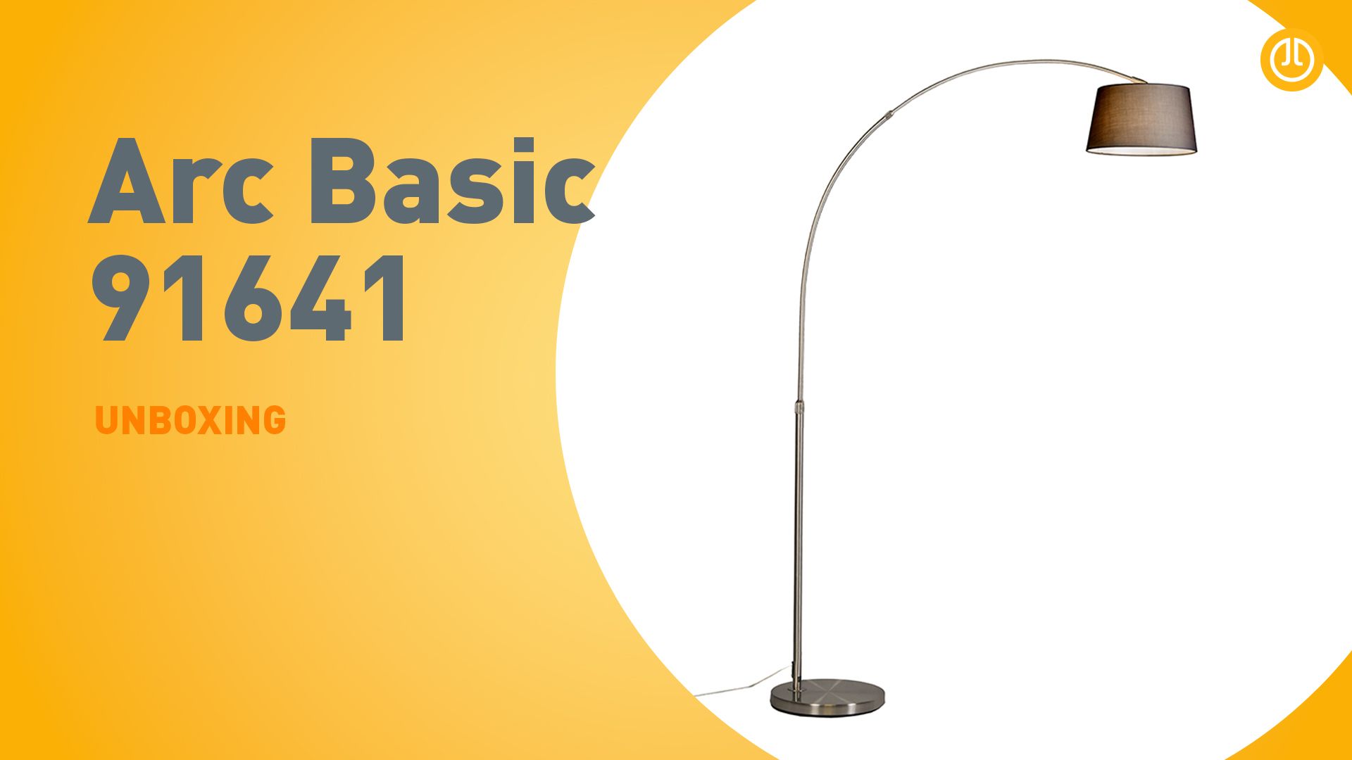 Moderne booglamp staal met zwarte stoffen kap - Arc Basic