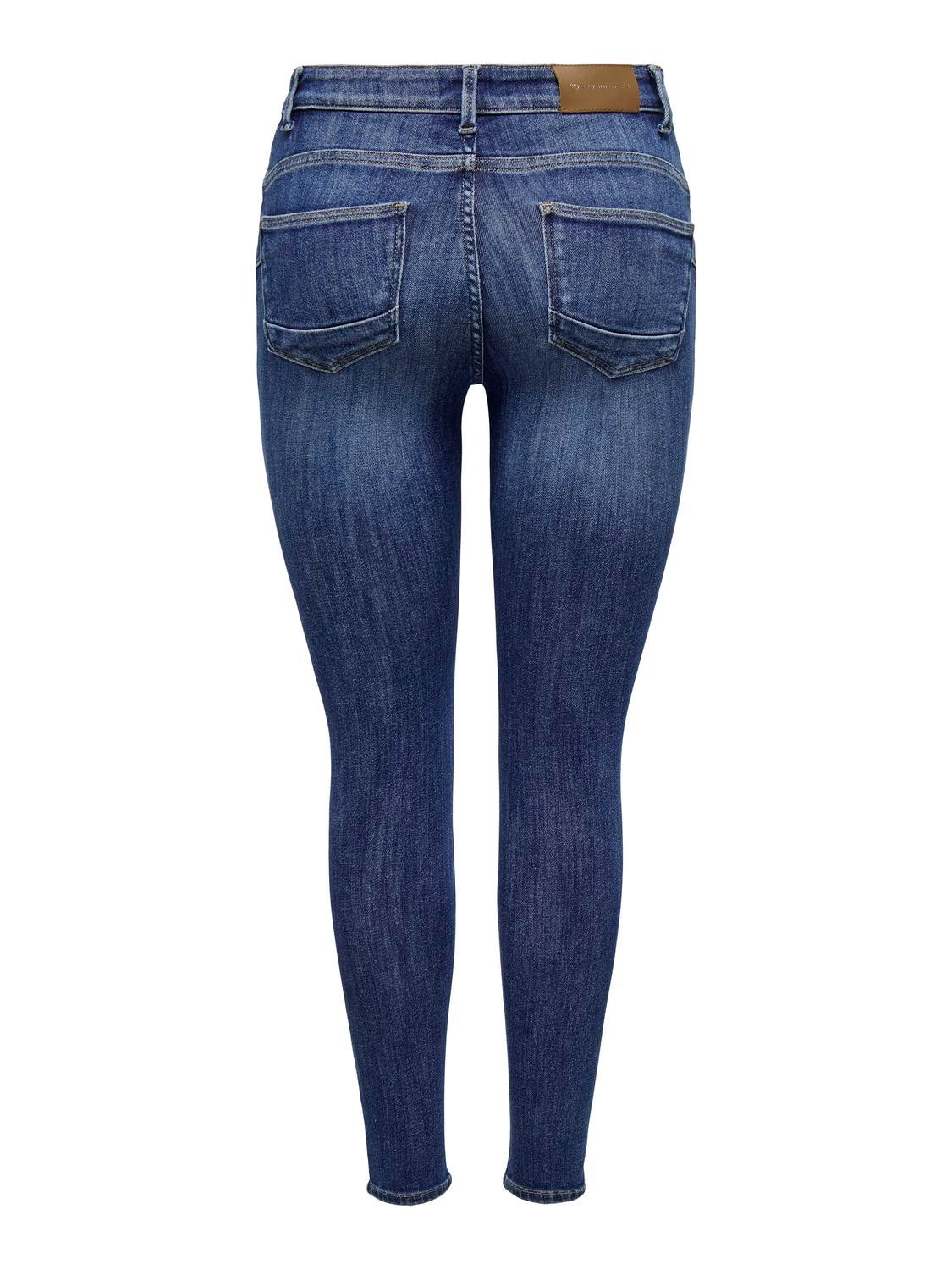 ONLPOWER Mittlere Taille Skinny Fit Jeans Dark Blue Denim