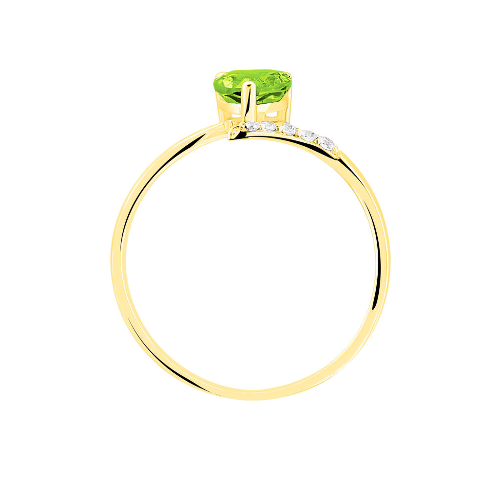Bague Eva Or Jaune Péridot Et Diamant