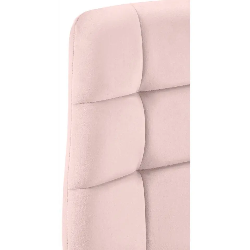 CLP Eetkamerstoel Antibes zwart Frame - Fluweel - roze