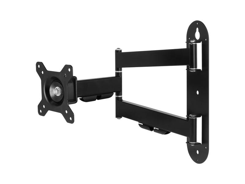 Arctic Cooling Wandhalter W1C bis 18 kg – Schwarz Monitor-Wandhalterung mit beweglichem Gelenkarm
