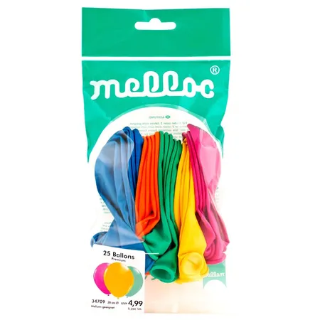 Melloc 25 bunte Ballons, 28 cm