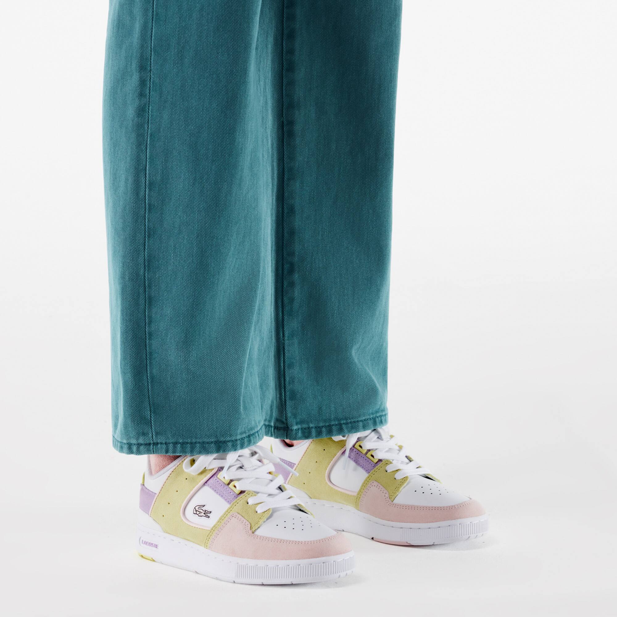 Damen-Sneakers COURT CAGE aus Leder Sneakers - Rosa - Lacoste - Damen
