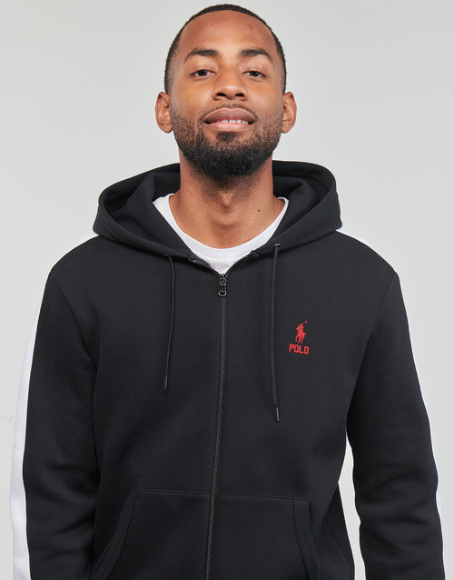 Polo Ralph Lauren - VESTE DE SURVETEMENT AVEC BANDES Negro / Blanco / Polo / Negro / Multiple