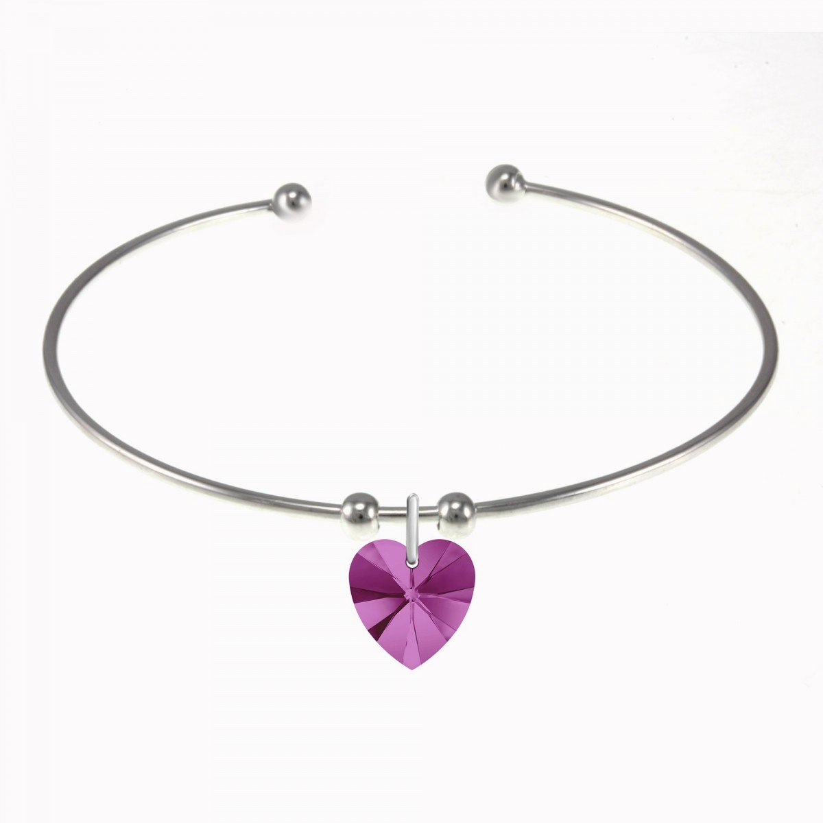 Bracelet coeur SC Crystal orné d'un cristal scintillants