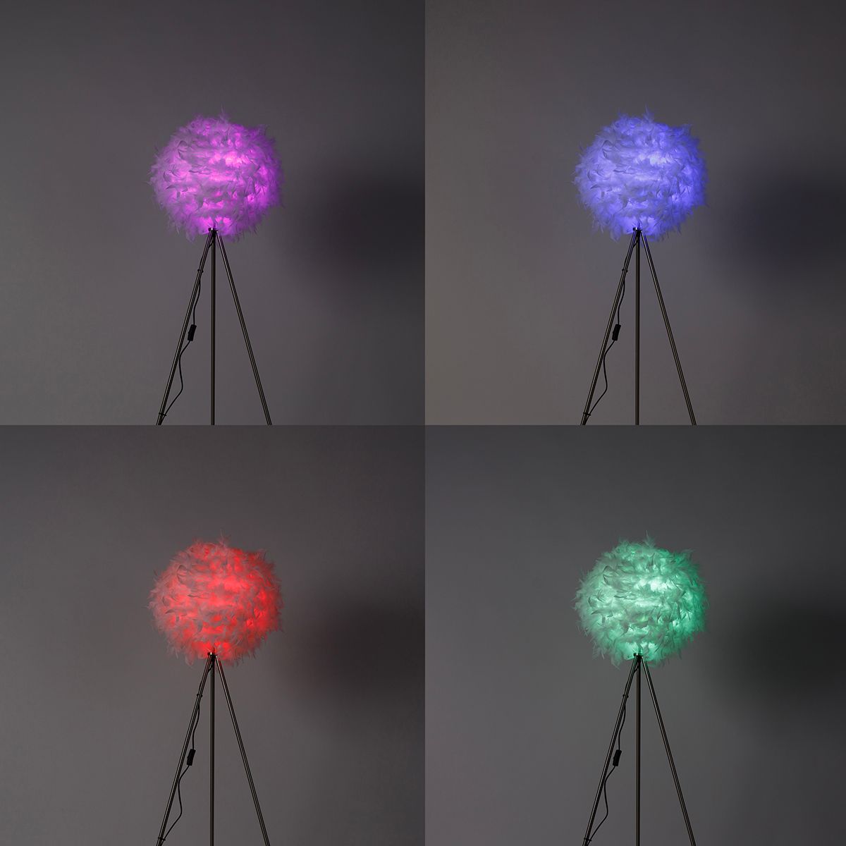 Smart romantische vloerlamp wit incl. Wifi A60 - Feather