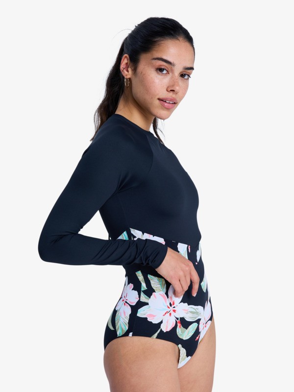 The Rider Zipped Maillot une pièce manches longues Noir Femme