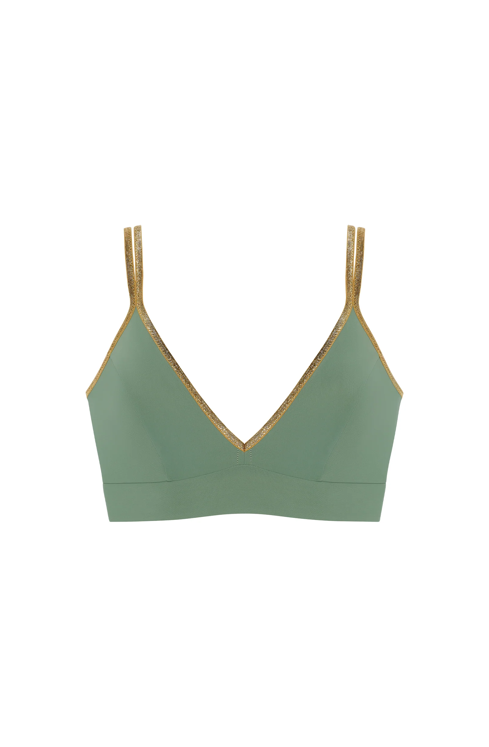 singa Haut de maillot de bain brassière amande et lurex Amande