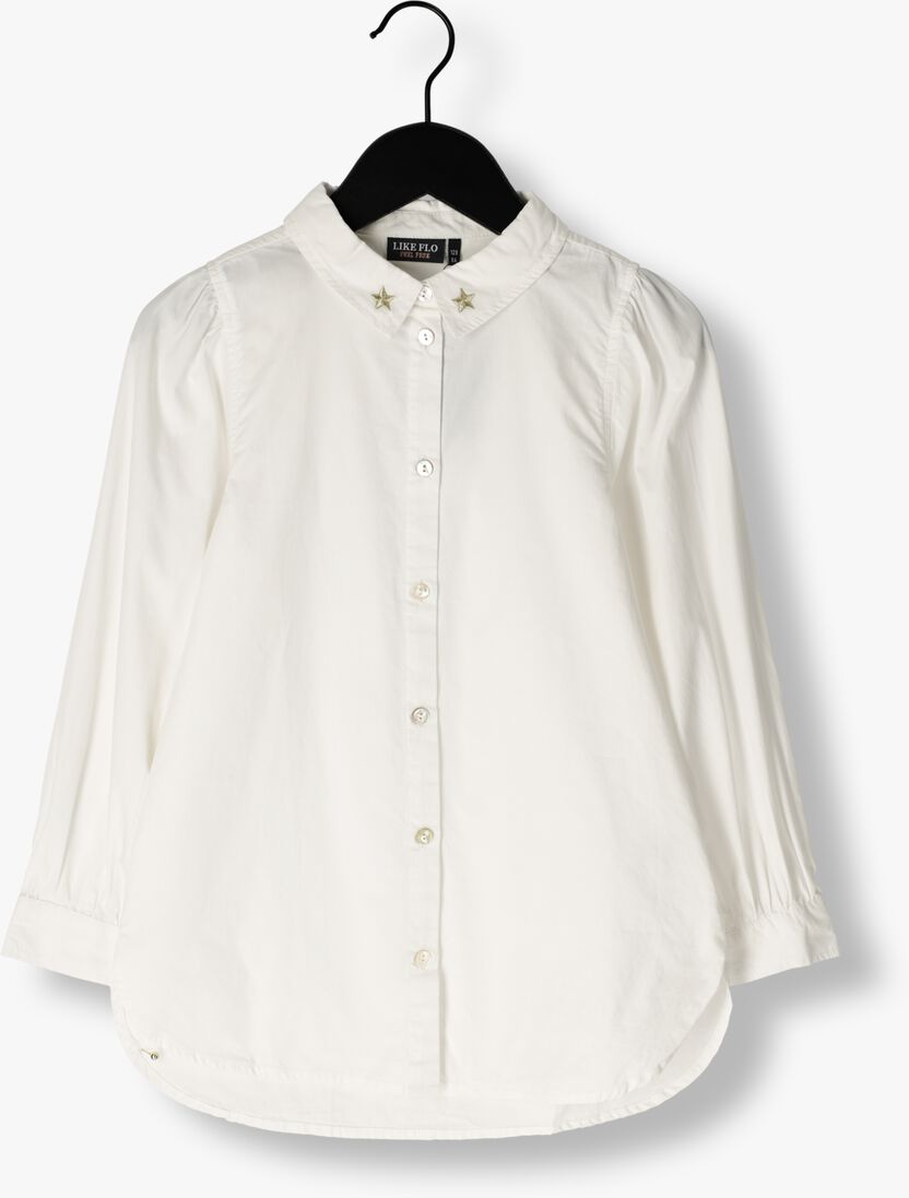 LIKE FLO witte like flo blouse woven maxi blouse