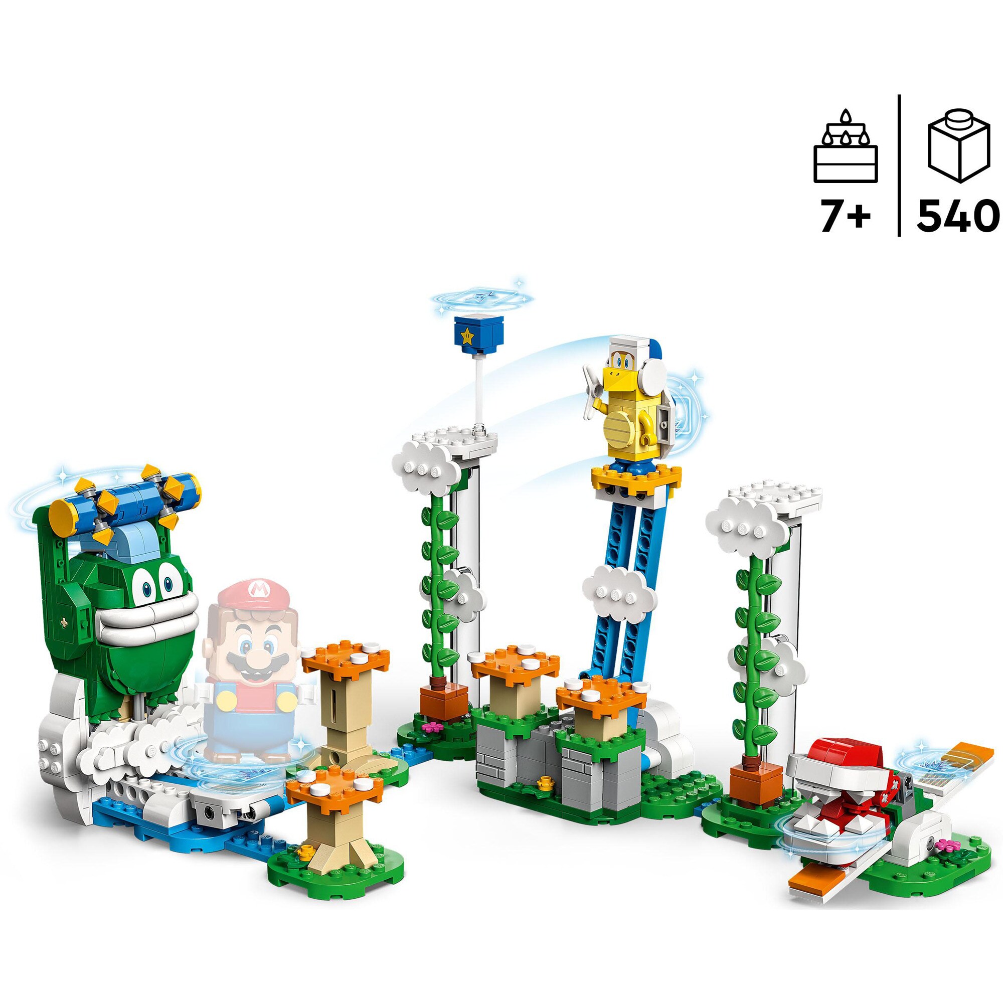 LEGO Konstruktionsspielzeug Super Mario Maxi-Spikes Wolken-Challenge – Erweiterungsset