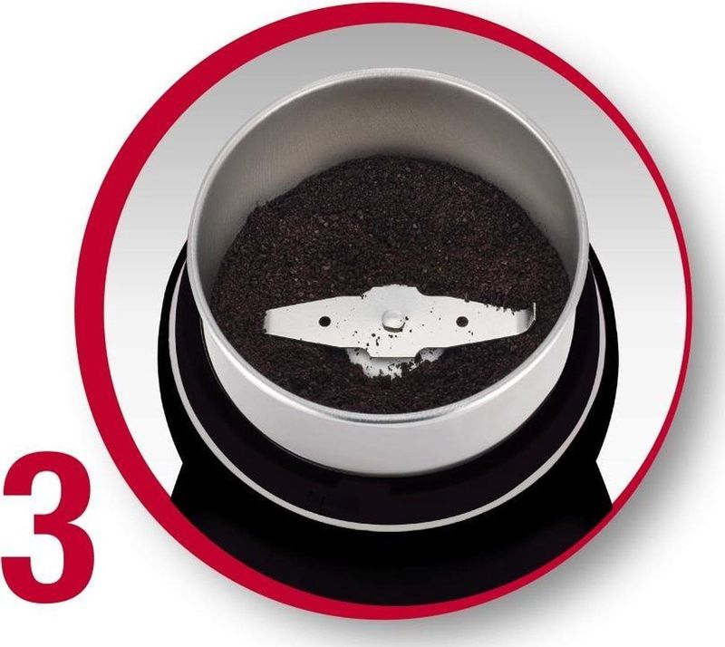 Moulinex The Original Grinder AR1108 - Elektrische koffiemolen - Doorschijnend deksel - 1800 W - Zwart