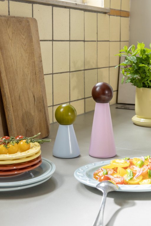 &klevering Halma peper- en zoutmolen L Pink