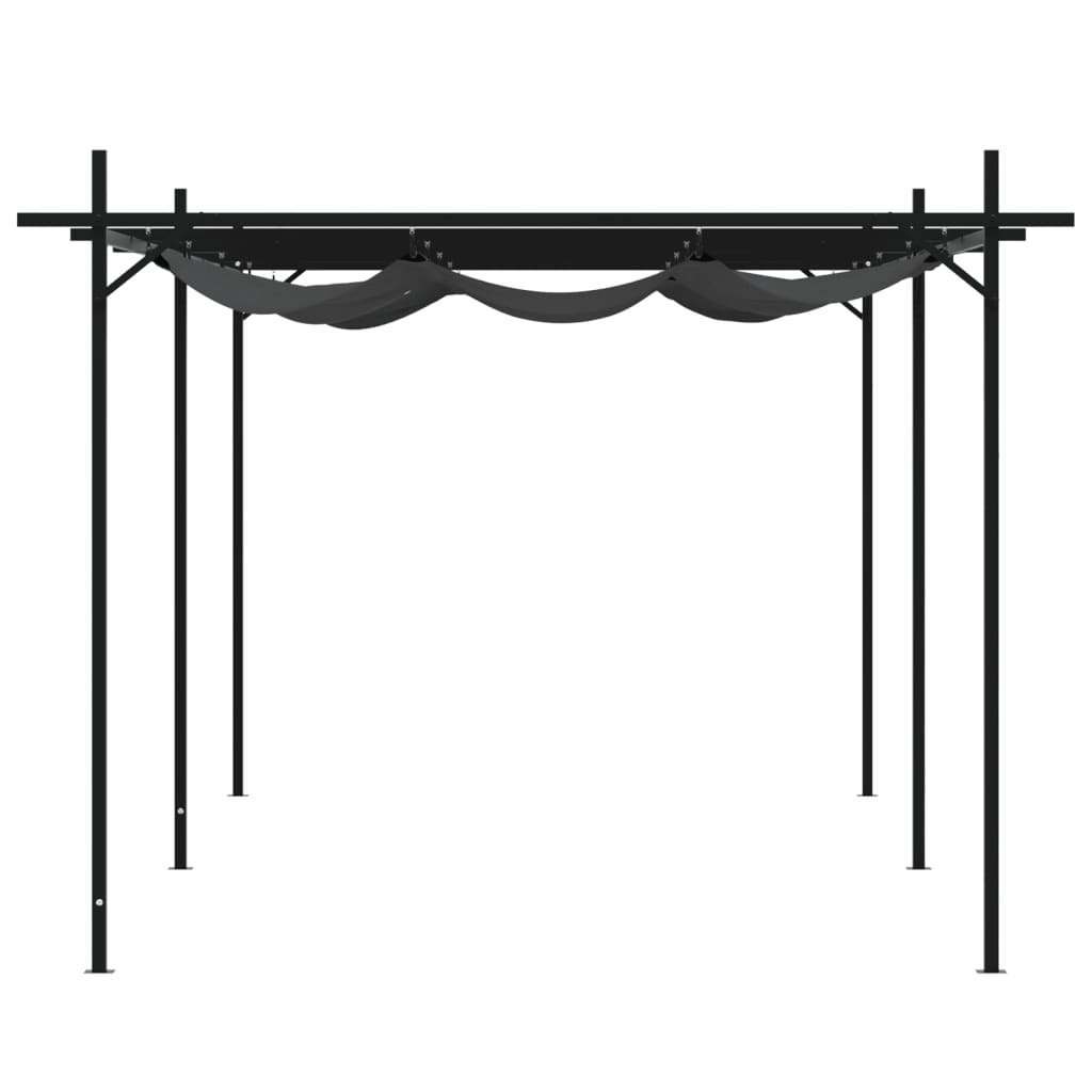 Pergola avec toit rétractable anthracite 589x292x230 cm