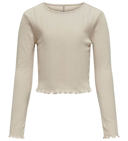Kids Only Bluse - KogCarlotta - Kurz geschnitten - Bimsstein Sto